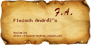Fleisch András névjegykártya